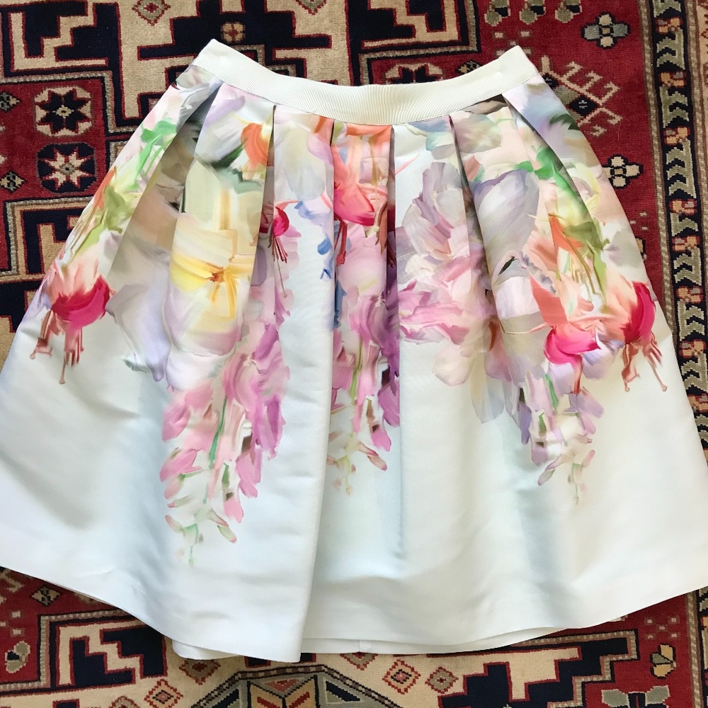Ted Baker | Blue Floral Skirt | Size S